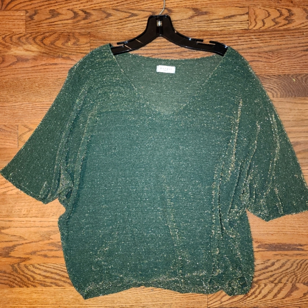 Margot Paris Green & Gold Blouse